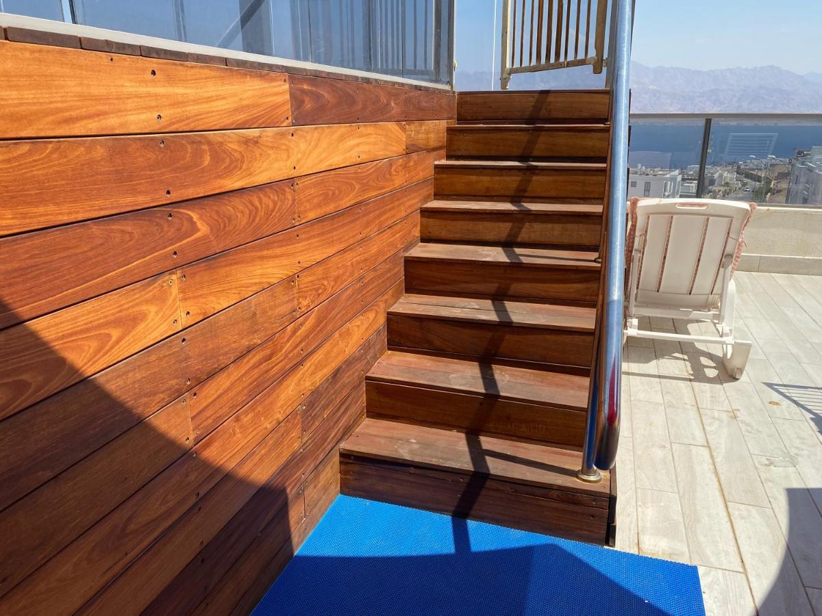 Stunning Penthouse With Sea Views And Private Heated Pool Apartment Eilat Ngoại thất bức ảnh
