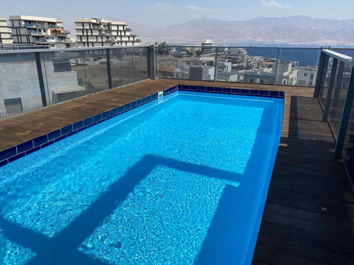 Stunning Penthouse With Sea Views And Private Heated Pool Apartment Eilat Ngoại thất bức ảnh