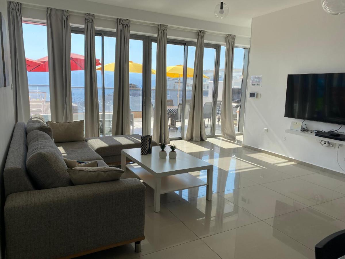 Stunning Penthouse With Sea Views And Private Heated Pool Apartment Eilat Ngoại thất bức ảnh